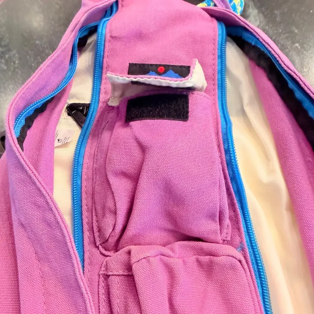 KAVU Rope Bag Lilac Purple Cotton Sling Crossbody Rope Strap Gorpcore